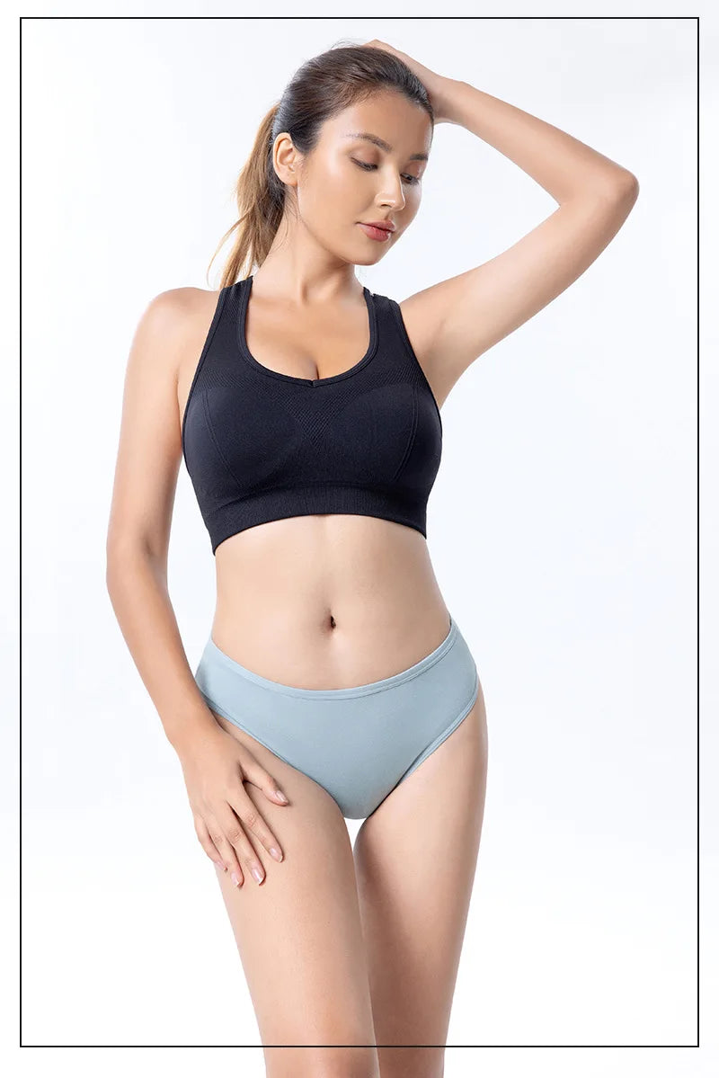6pcs Women's Soft Cotton Middle-Waisted Briefs | Comfortable Underwear
