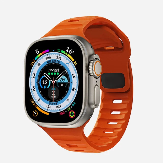 Flexible Silicone Sport Strap for Smartwatches | Comfort & Style