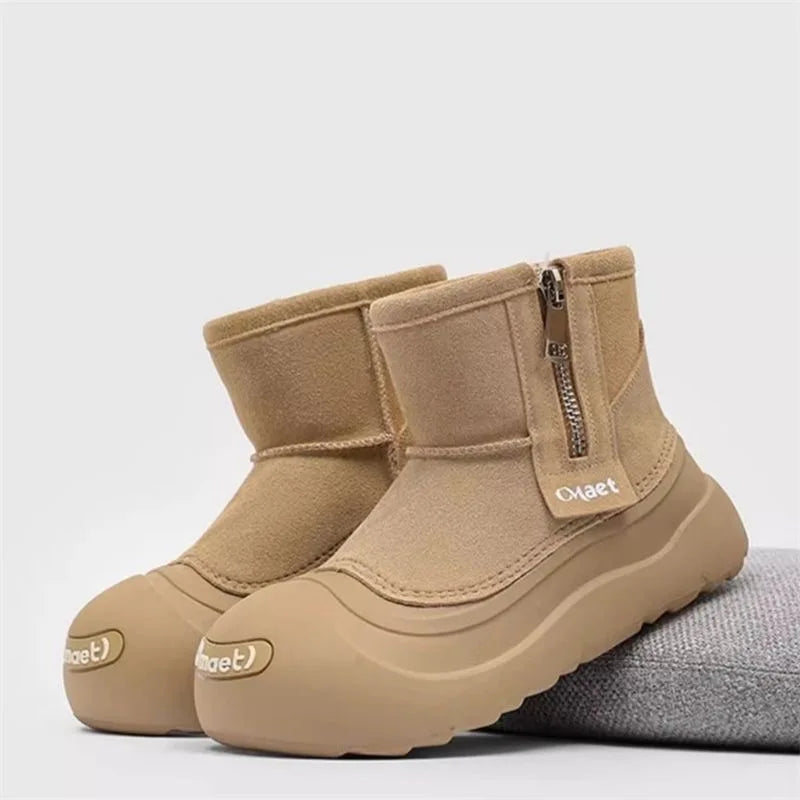 Couples Winter Snow Boots | Warm Plush Mid-Calf Ankle Boots