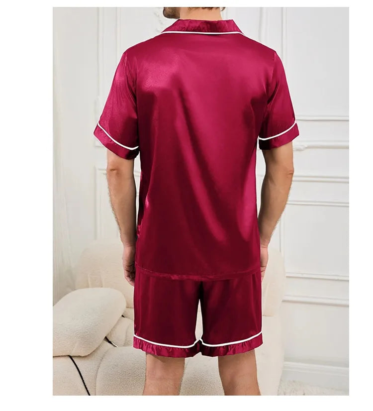 Men's Summer Pajamas Set | Comfortable Short Sleeve Sleepwear