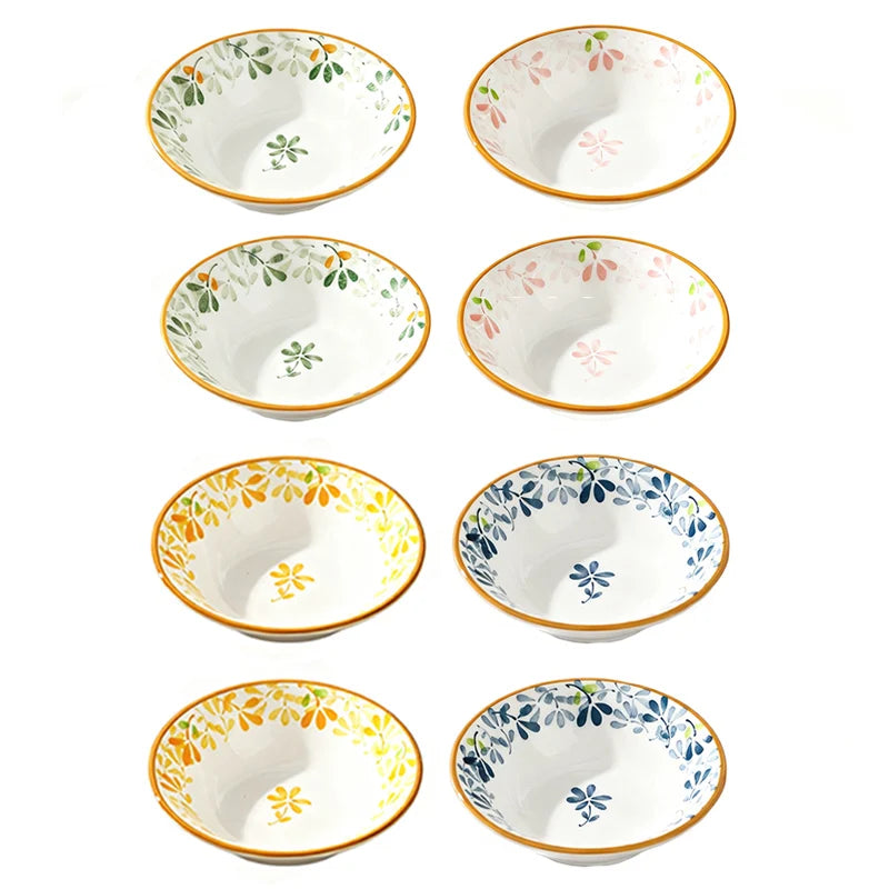 Floral Ceramic Seasoning Dishes - Microwave & Dishwasher Safe