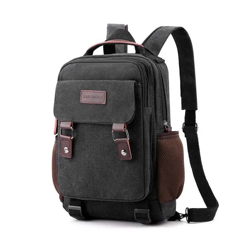 Multifunctional Canvas Chest Bag | Sleek Travel Companion