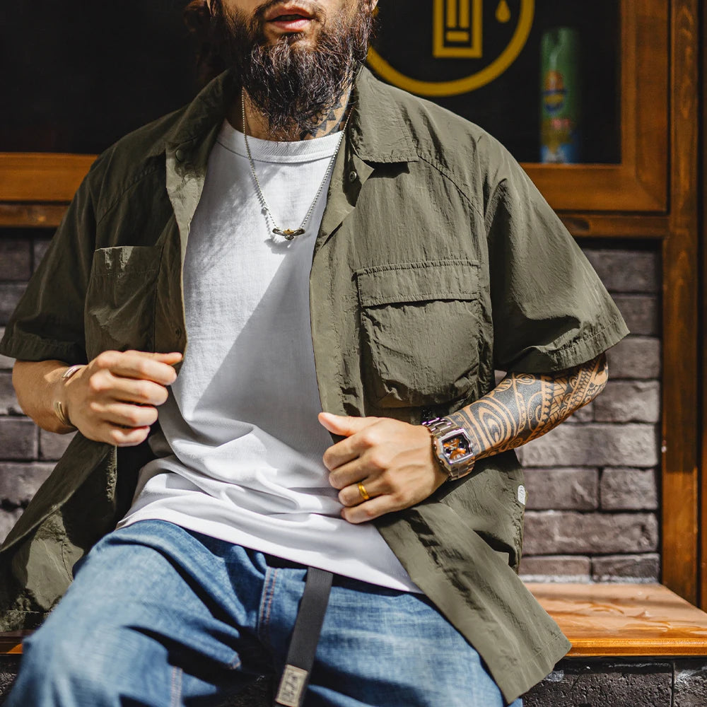 Men's Summer Quick-Dry Short Sleeve Travel Shirt | Lightweight & Stylish
