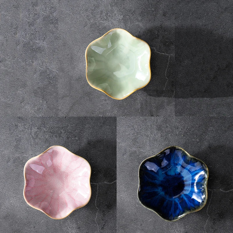 Lotus-Shaped Ceramic Tray | Ideal for Jewelry & Home Decor