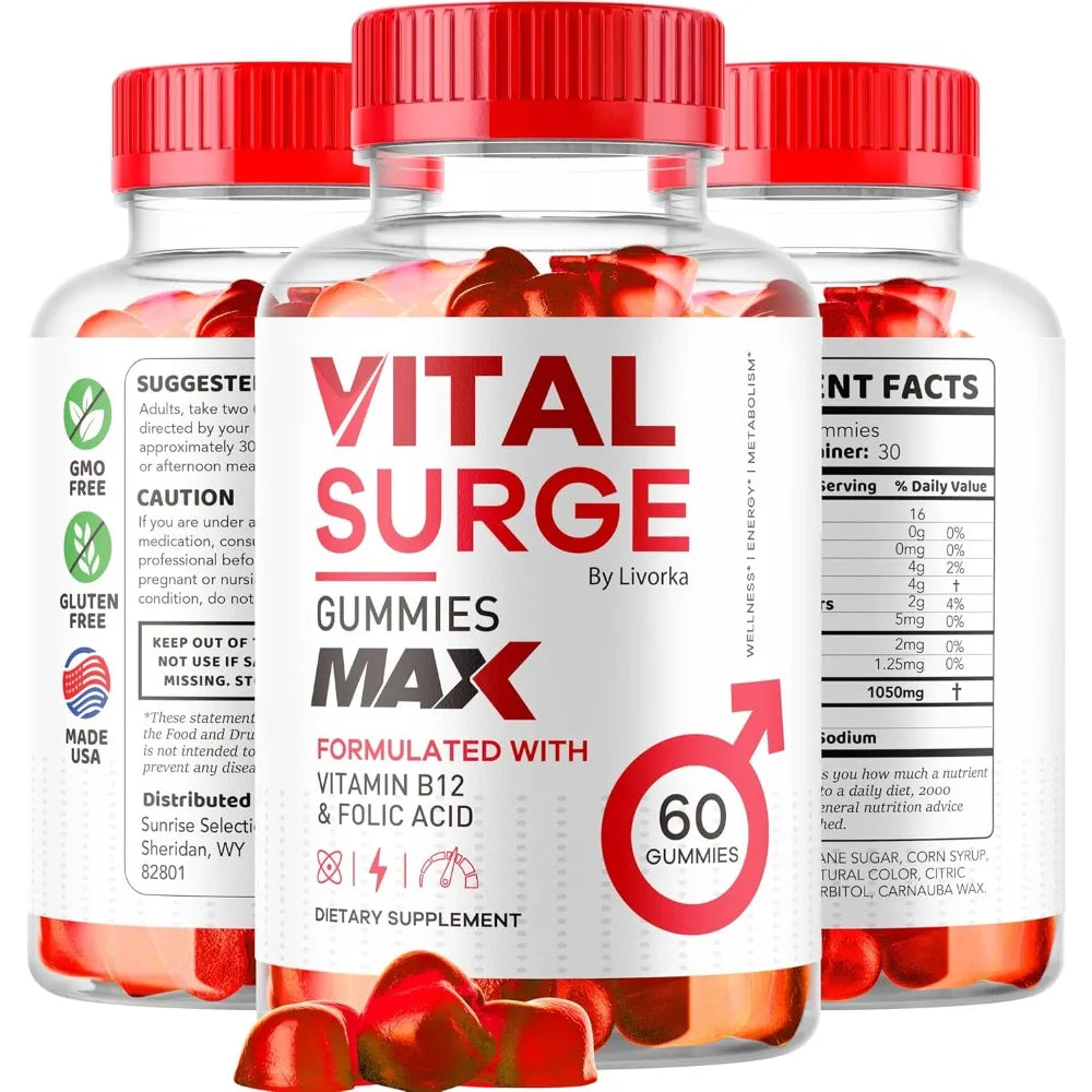 Maximum Strength Men's Vitality Gummies | 1050 MG Supplement