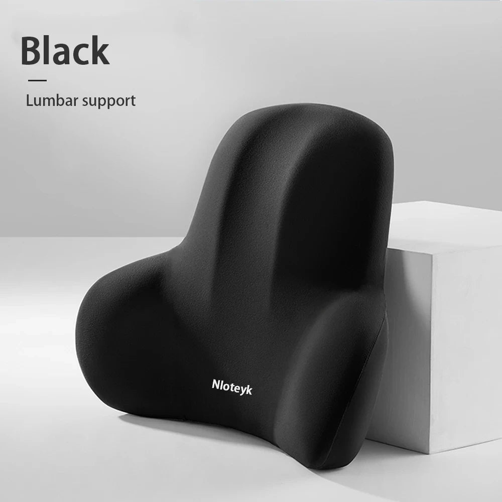 Memory Foam Car Neck Pillow | Breathable Lumbar Support Cushion