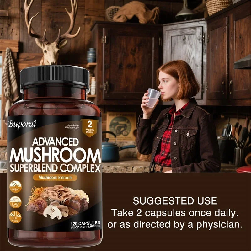 Mushroom Super Blend Complex for Brain & Immune Support