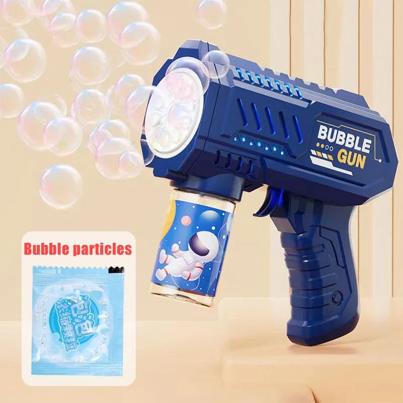 6-Hole Dinosaur Bubble Machine | Fun Electric Bubble Gun Toy