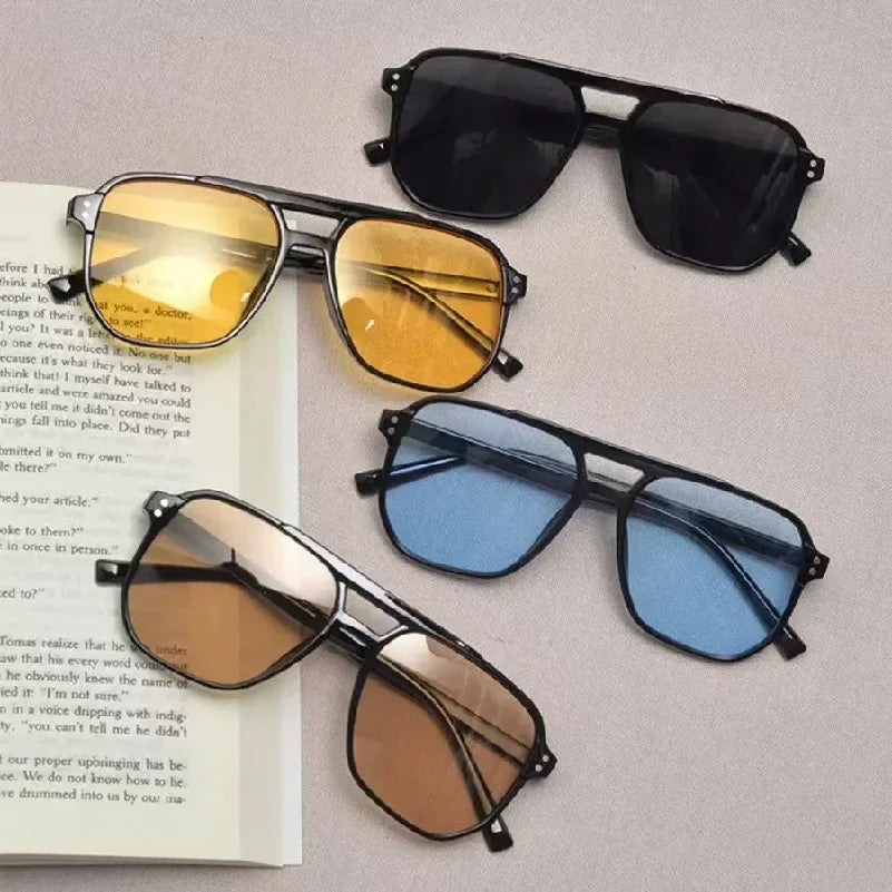 Vintage Unisex Big Sunglasses | Retro UV400 Square Shades