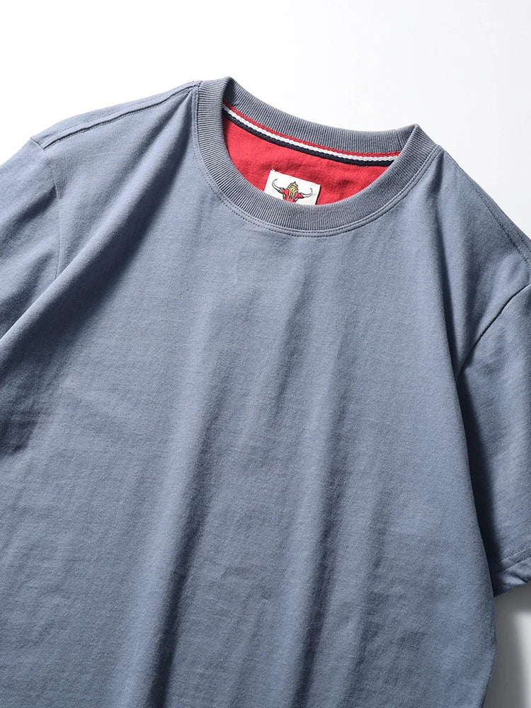 Men's Retro Solid Color Short Sleeve T-shirt | Summer Fashion Top