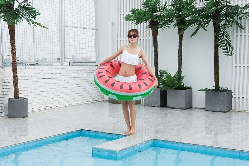 Watermelon Pool Floats | Fun Inflatable Swimming Ring for All Ages