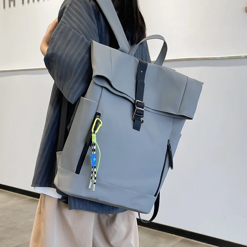 Women's Large Nylon Roll Top Backpack | Versatile Travel Companion