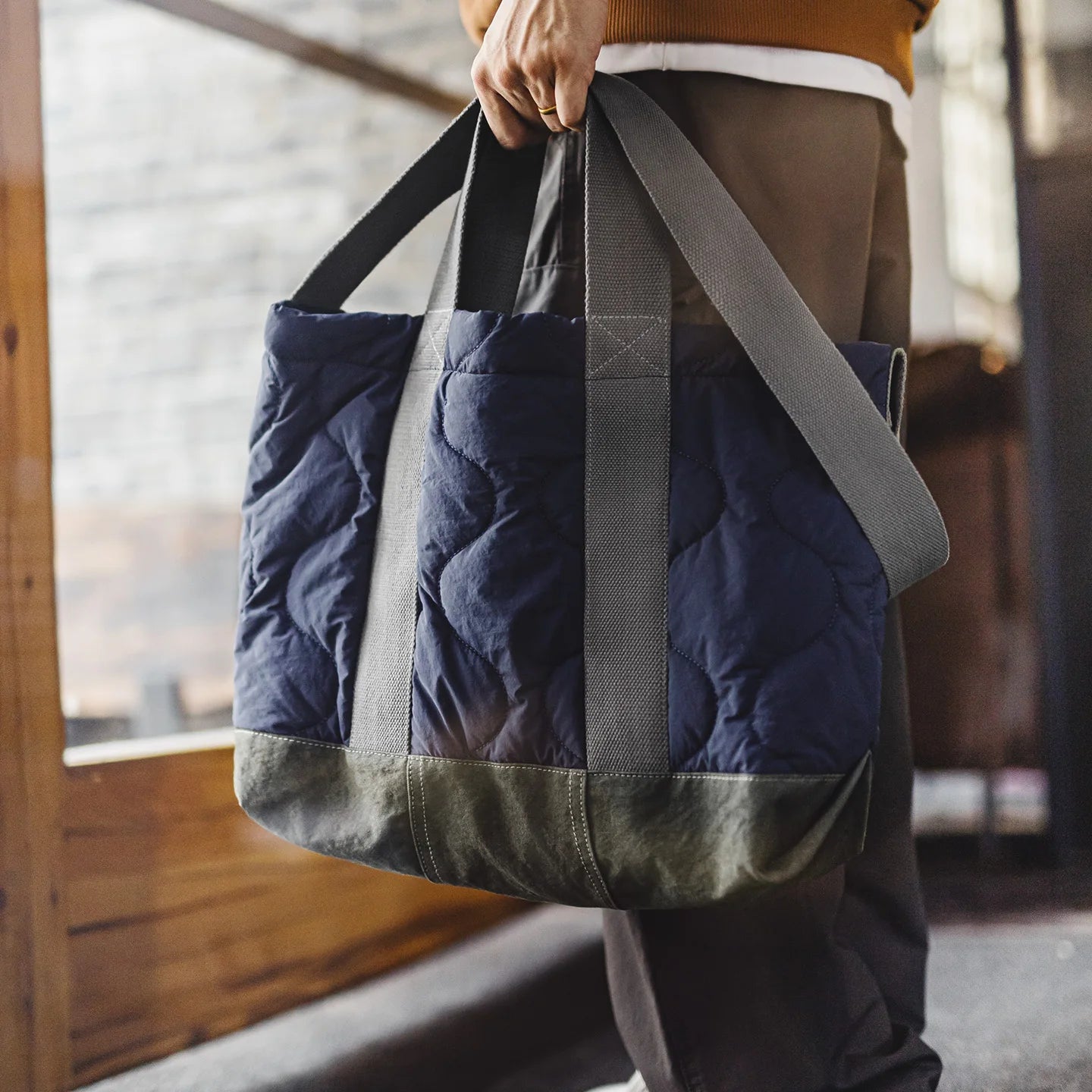 Men's Vintage Military Style Tote Bag | Large Capacity Shoulder Bag
