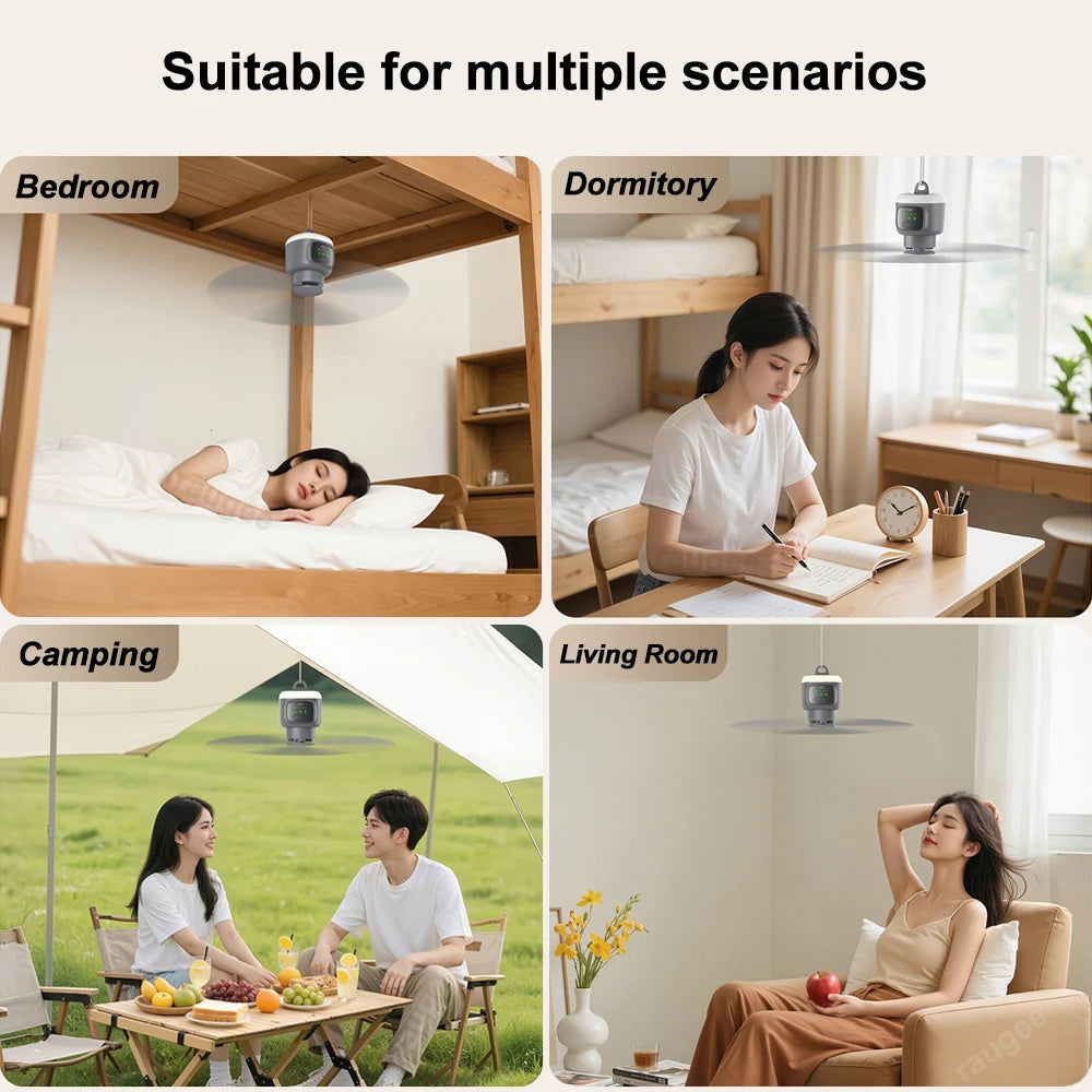 12000mAh Portable Camping Fan with Remote Control | Cool & Light