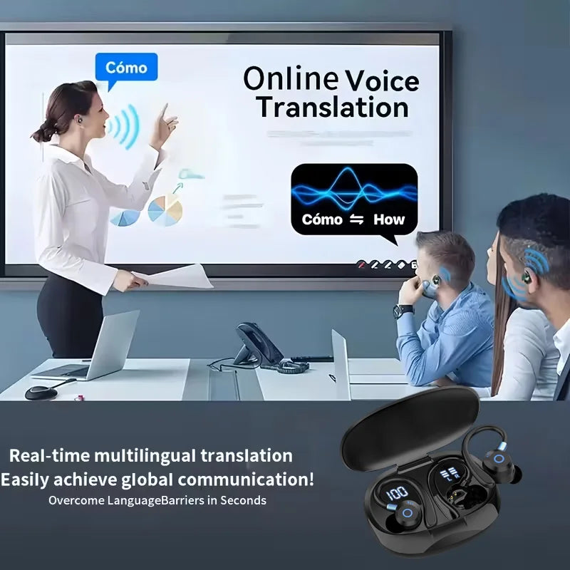 Wireless Bluetooth Earbuds | Active Noise-Cancellation & Digital Display