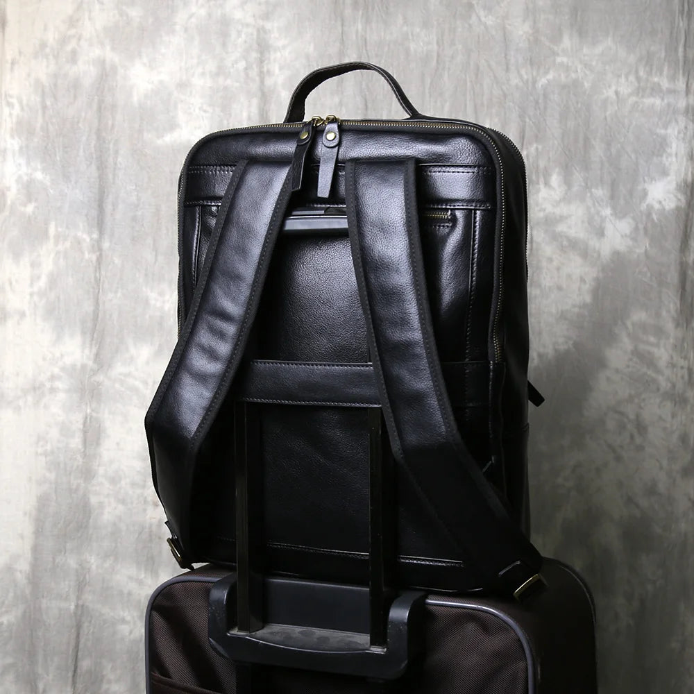 Vintage Leather Men's Backpack | Large Capacity Casual Laptop Bag