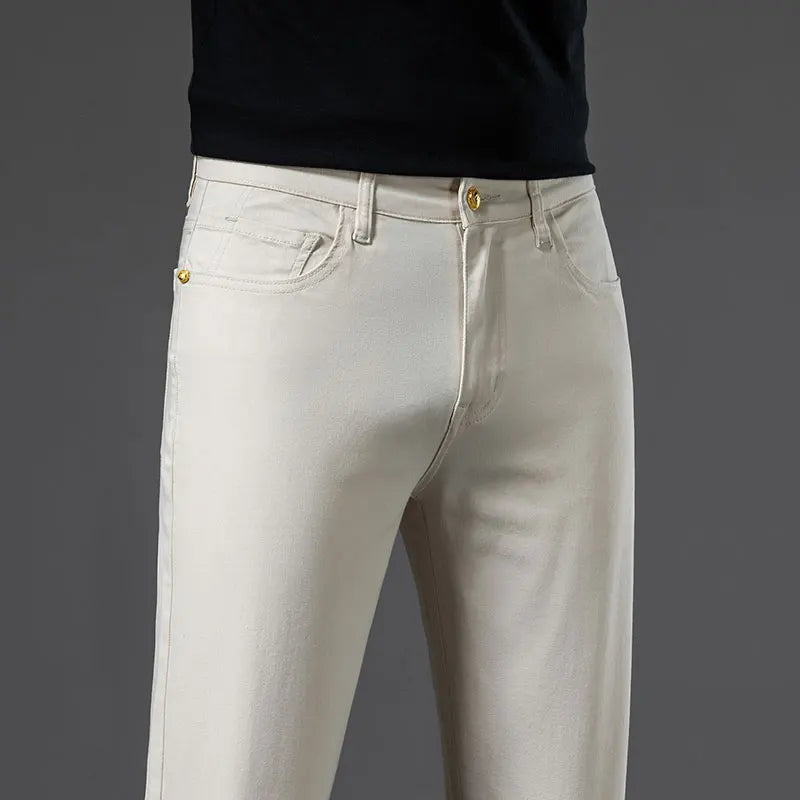 Men's Slim Casual Stretch Jeans | Smart Business Fashion Trousers