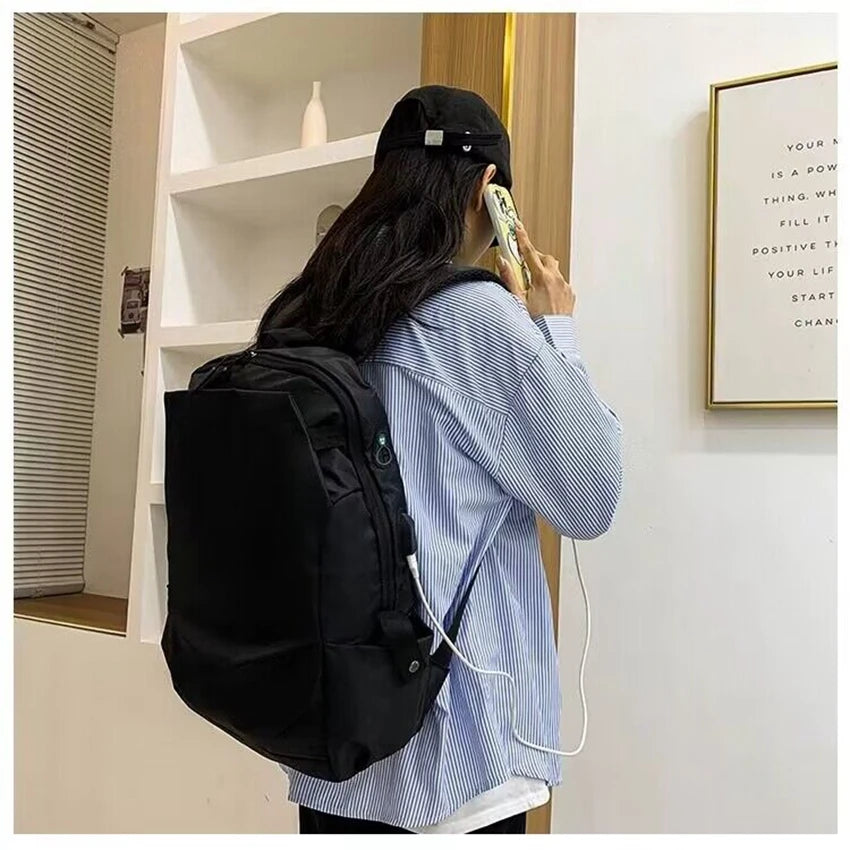 Cute Waterproof Men's Business Laptop Backpack with Cat Print