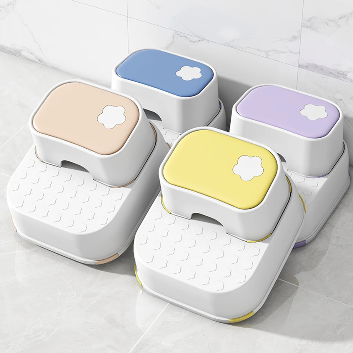 Kid's Non-Slip Step Stool for Bathroom & Living Room | Safe & Easy Access