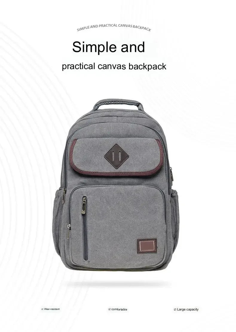 Vintage Canvas Backpack | Stylish Backpack for School & Travel