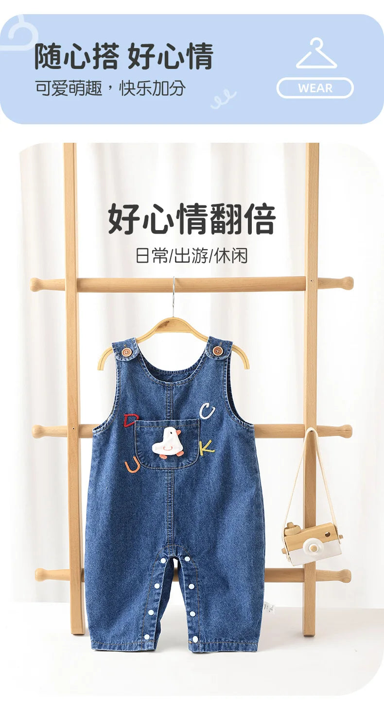 Baby Girl Denim Overalls | Stylish Spring & Autumn Jumpsuit