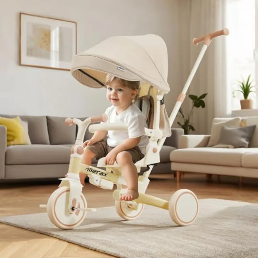 7 in 1 Baby Tricycle Stroller | Adjustable, Rotatable & Versatile