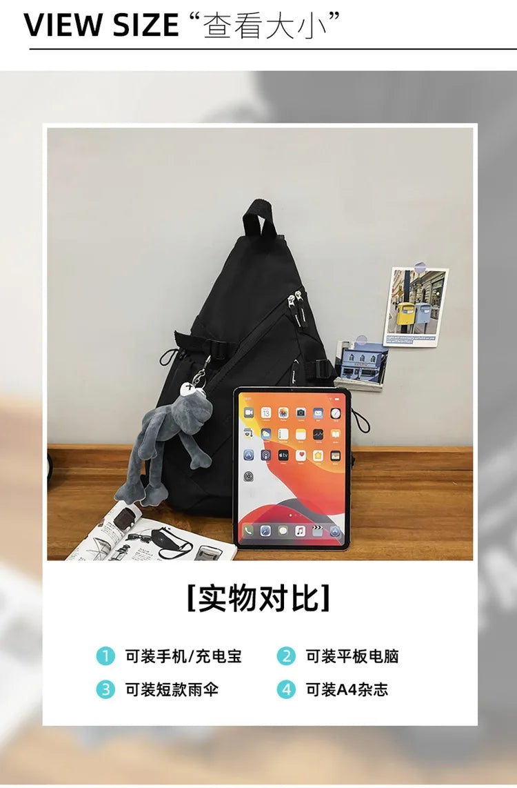 Outdoor Motorcycle Sport Travel Crossbody Bag Tactical Multifunction Waterproof Single Shoulder Backpack Unisex Casual Chest Bag