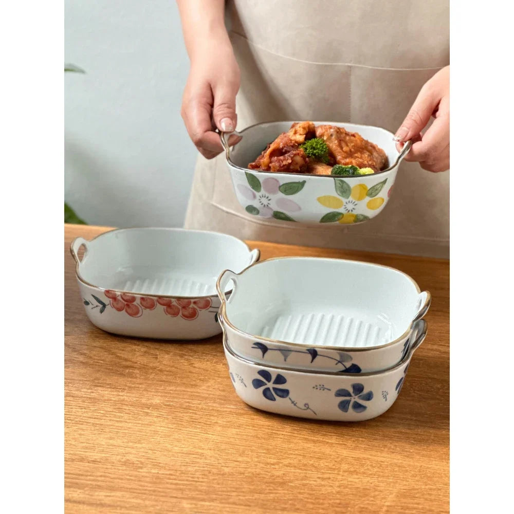 Elegant Hand-Painted Ceramic Bowl | Stylish Home Dining Decor