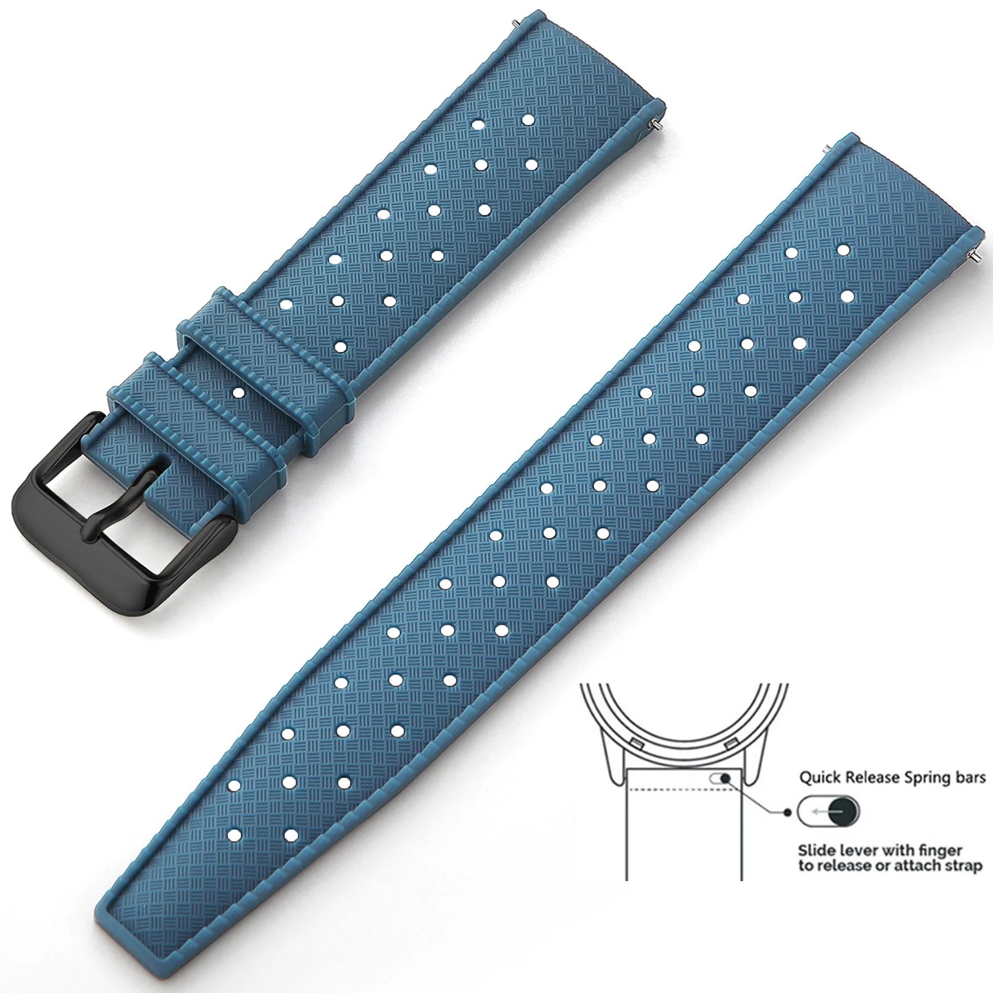 Tropical Silicone Watch Band | Quick Release Rubber Strap
