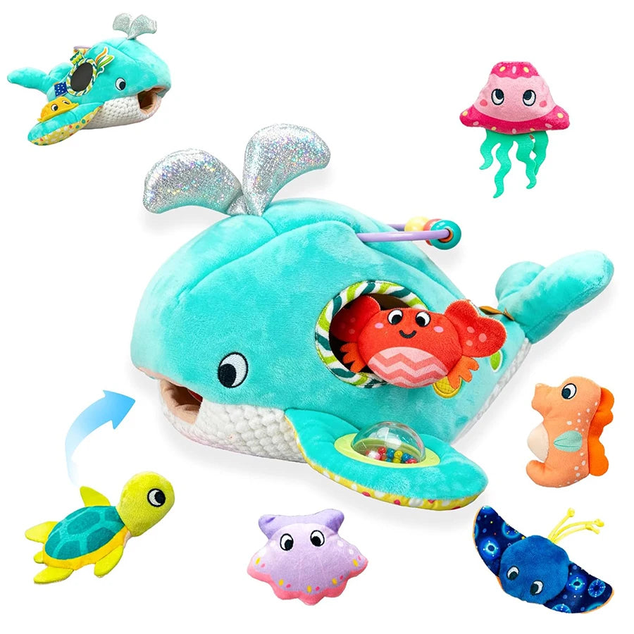 Plush Baby Beehive Toy with Stuffed Farm Animals | Sensory Fun
