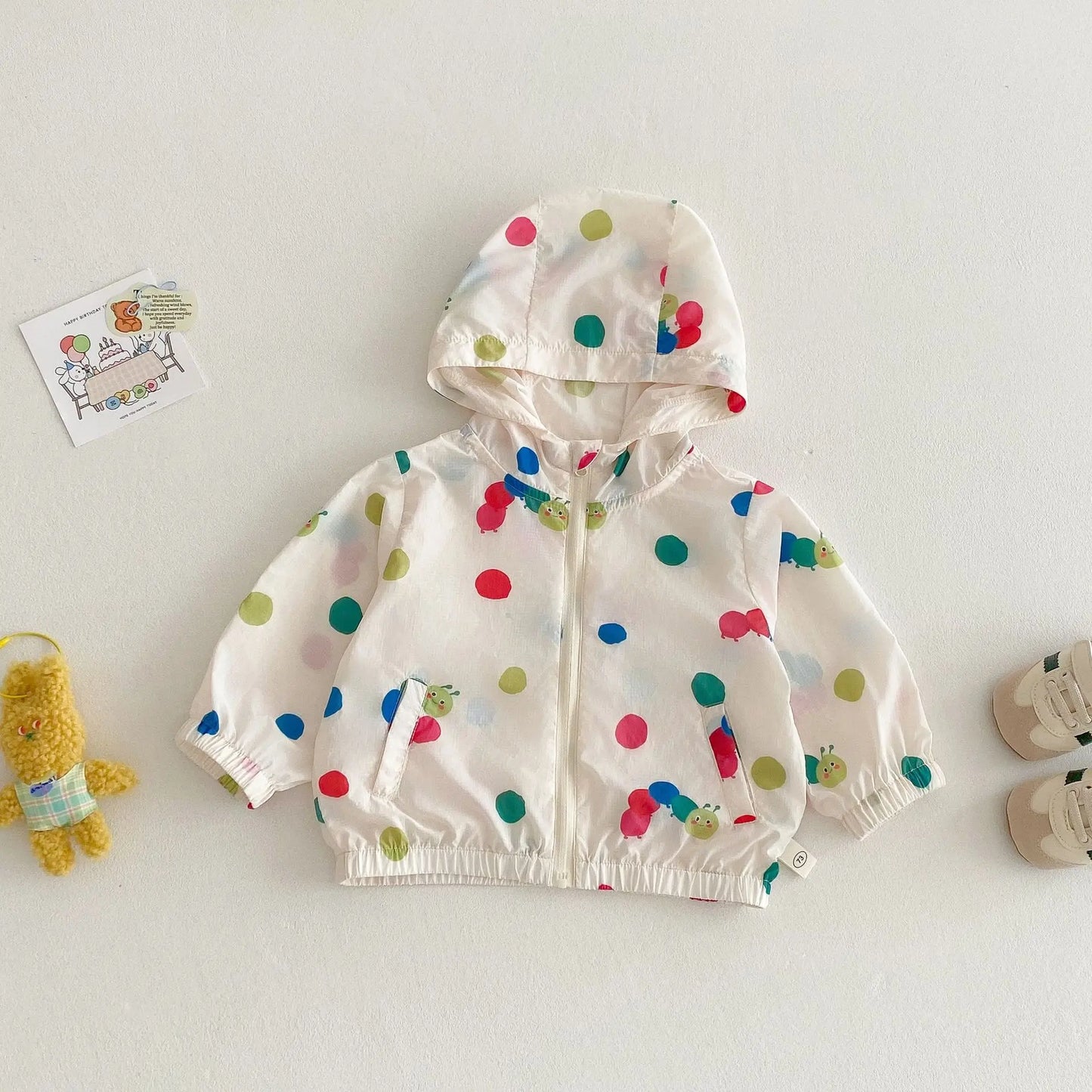Girls Hooded Cartoon Jacket | Stylish Summer Outfit for Kids