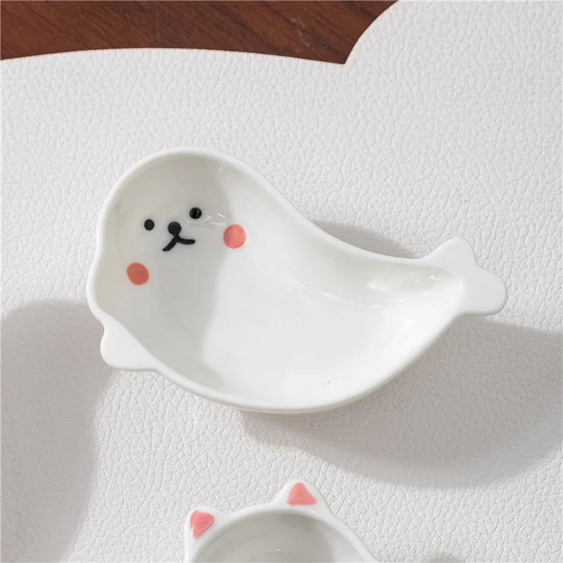 Elegant Japanese Style Ceramic Tiny Plates for Dining & Events