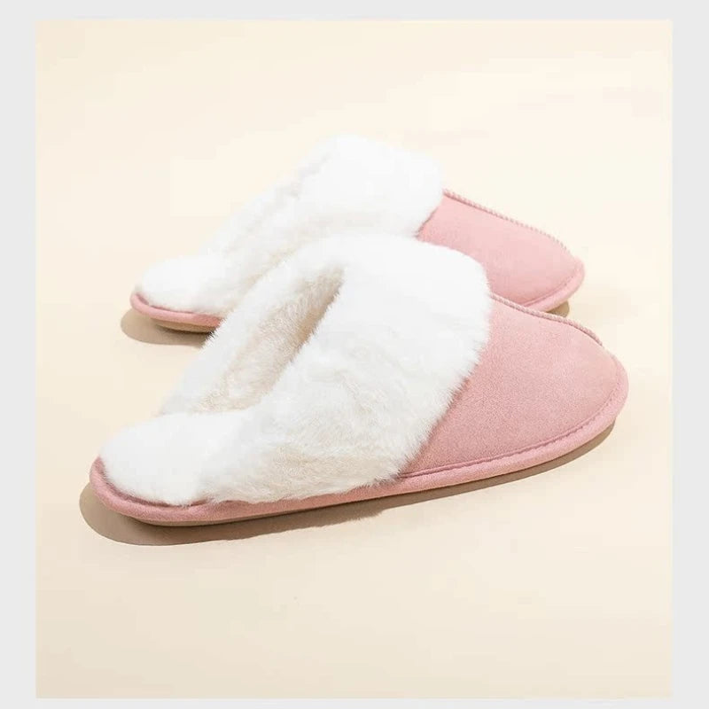 Cozy Women's Fuzzy Lined Indoor Slippers | Warm Anti-Slip Comfort