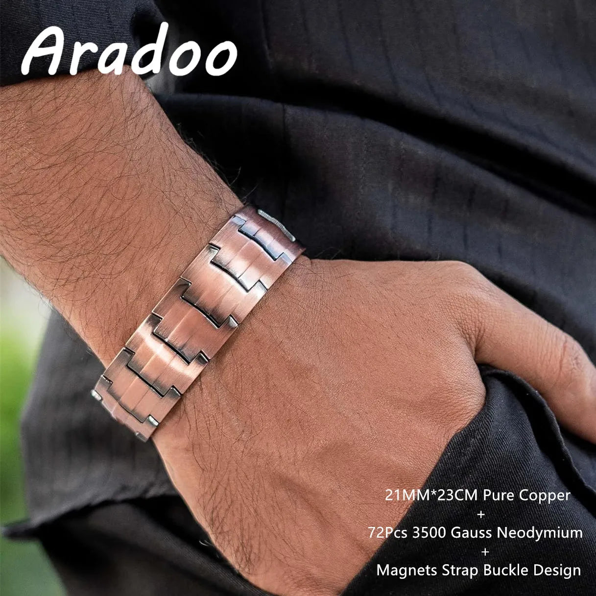 Magnetic Pure Copper Men's Bracelet | Stylish Health Benefits