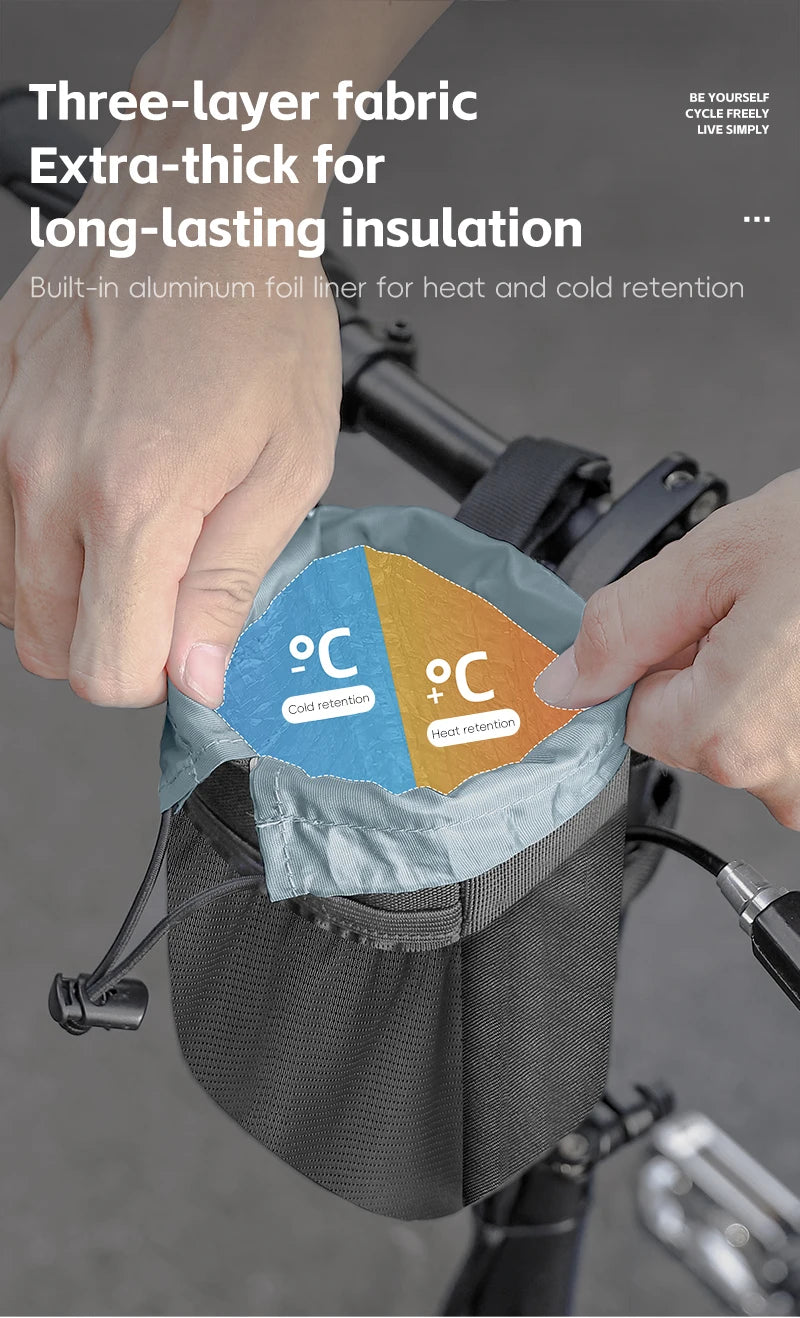 Bicycle Handlebar Bag | Water Bottle Carrier & Insulation Bag