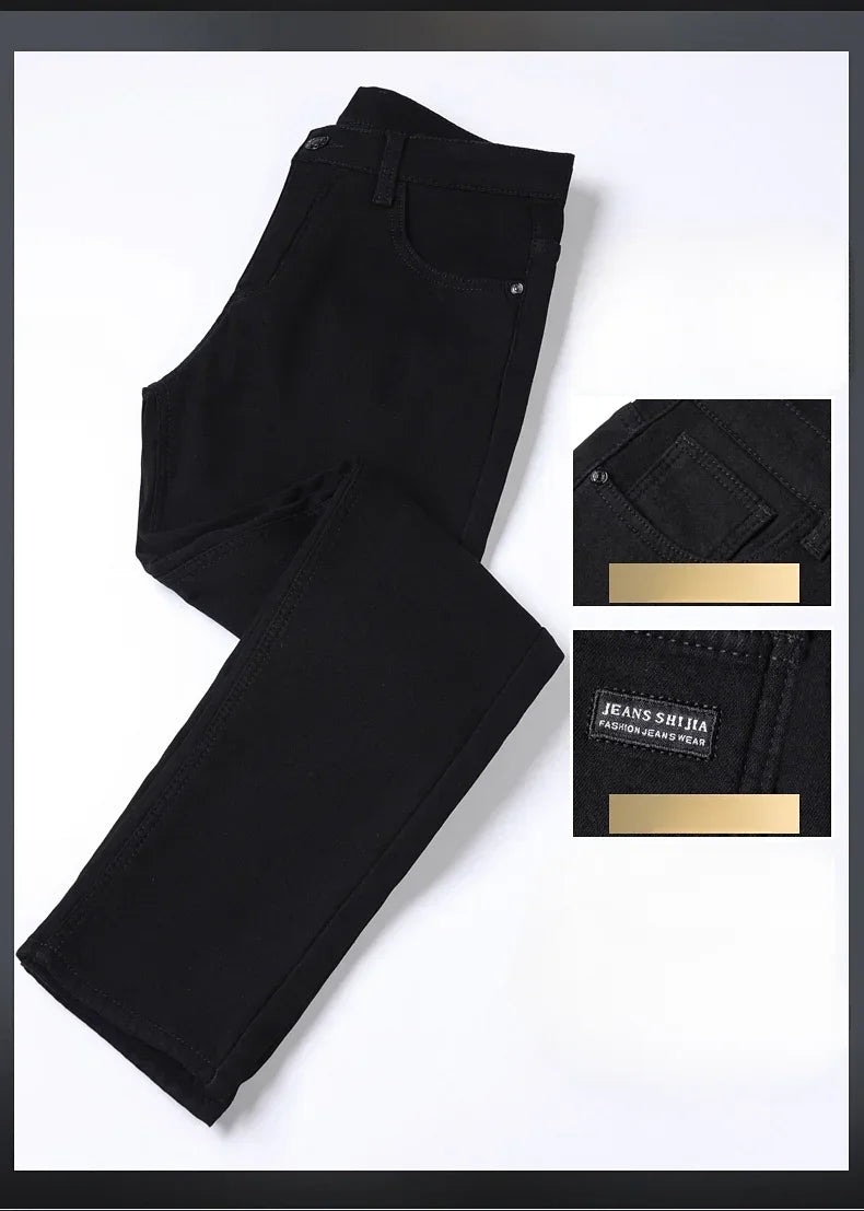 Men's Winter Velvet Pants | Warm Fleece-Lined Denim Jeans