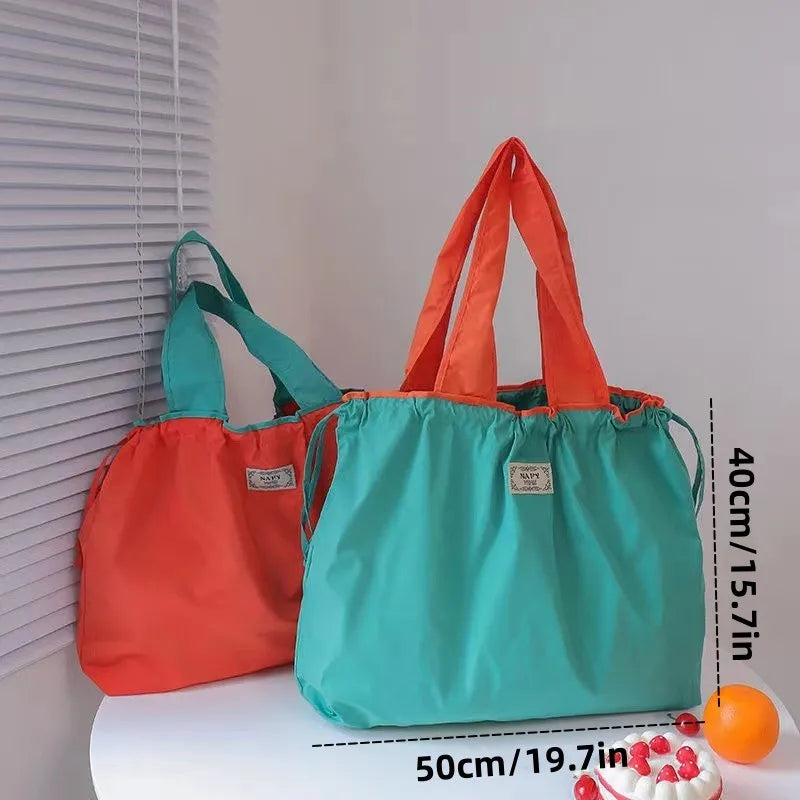 Large Capacity Eco-Friendly Drawstring Shopping Bag | Waterproof Travel Tote