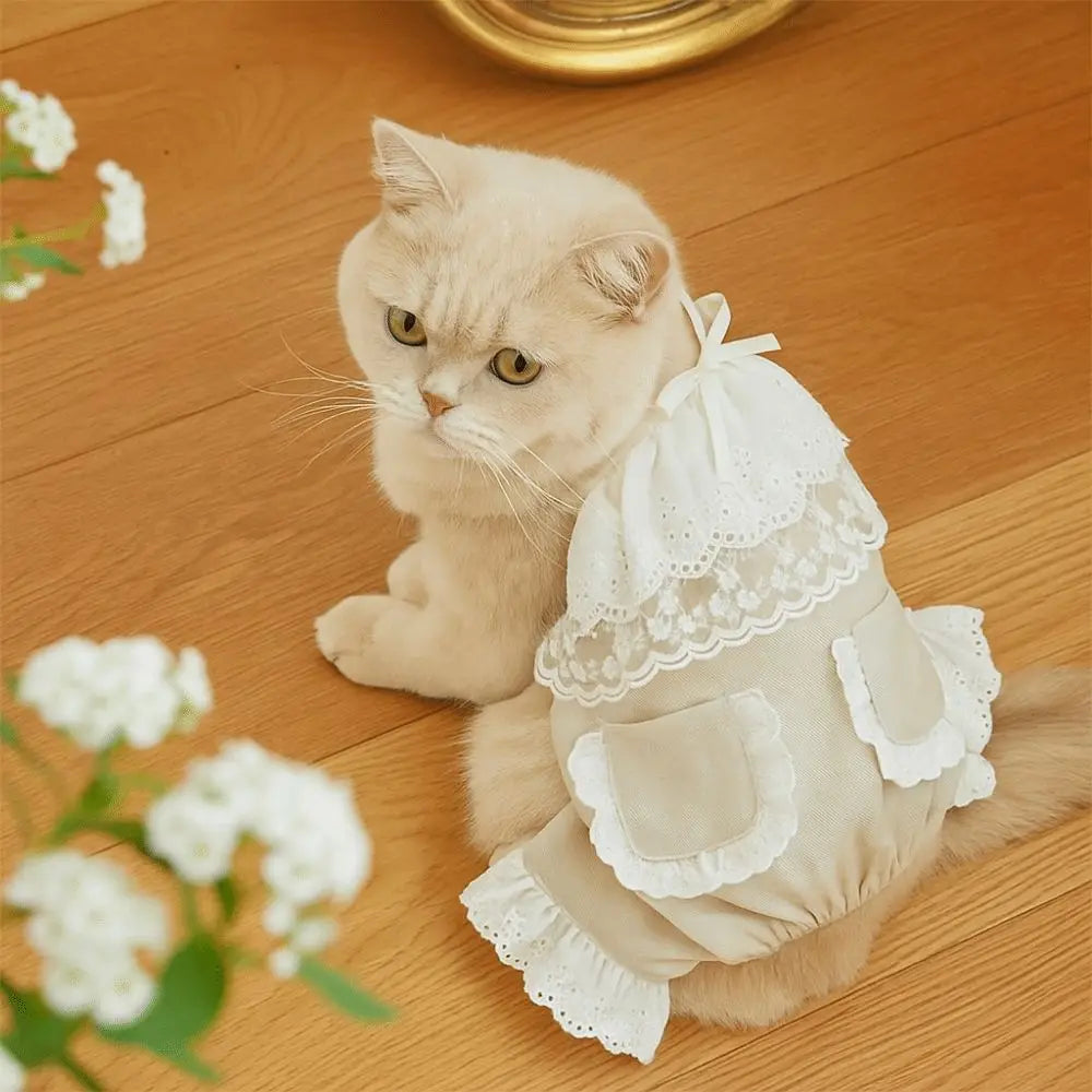 Breathable Soft Pet Lace Jumpsuit | Fashionable Dog Pajamas