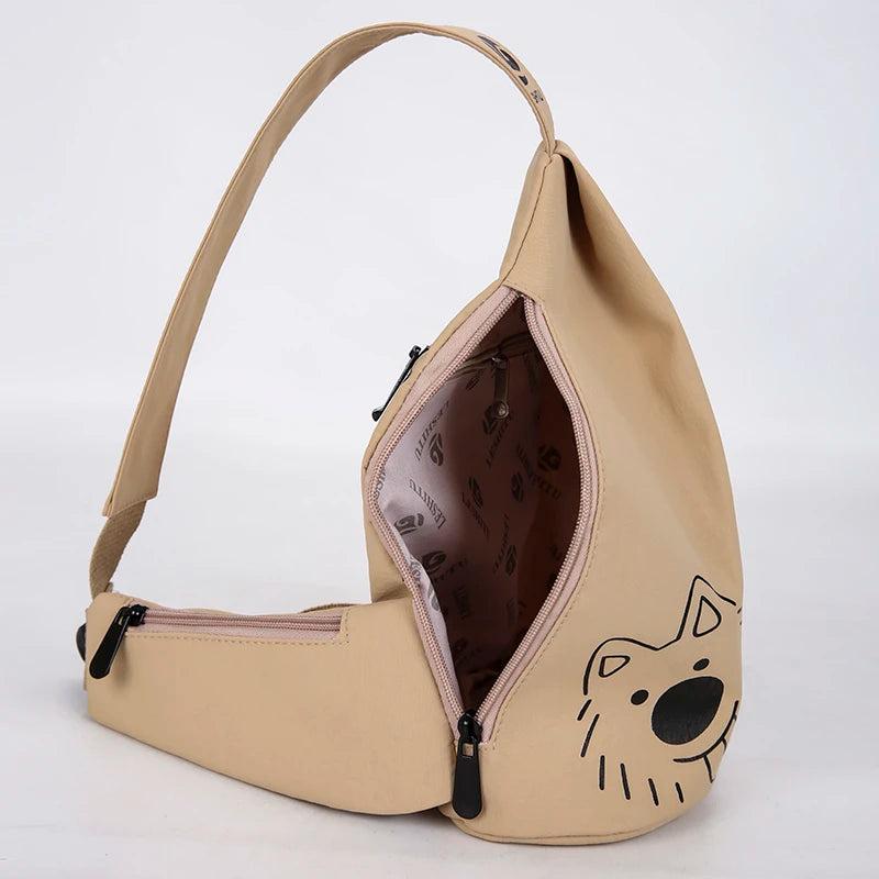 Cartoon Chest Sling Bag for Women | Versatile Crossbody Daypack
