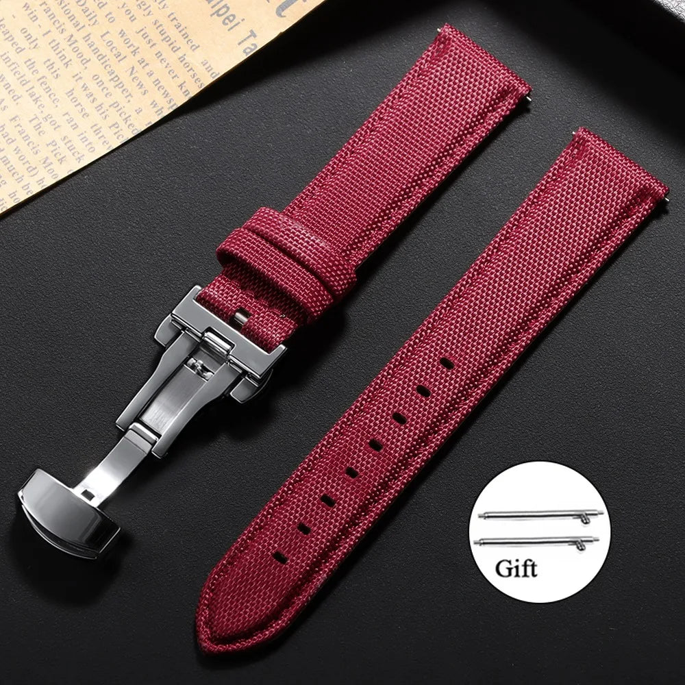 Versatile Sailcloth Watch Strap | Waterproof Nylon Quick Release Band