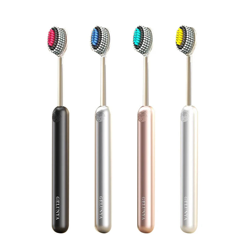 2 Pcs Whole Mouth Clean Toothbrush Ultra-Fine Soft Hard Bristle Toothbrush For Adults Excellent Cleaning Effect Whitening Teeth