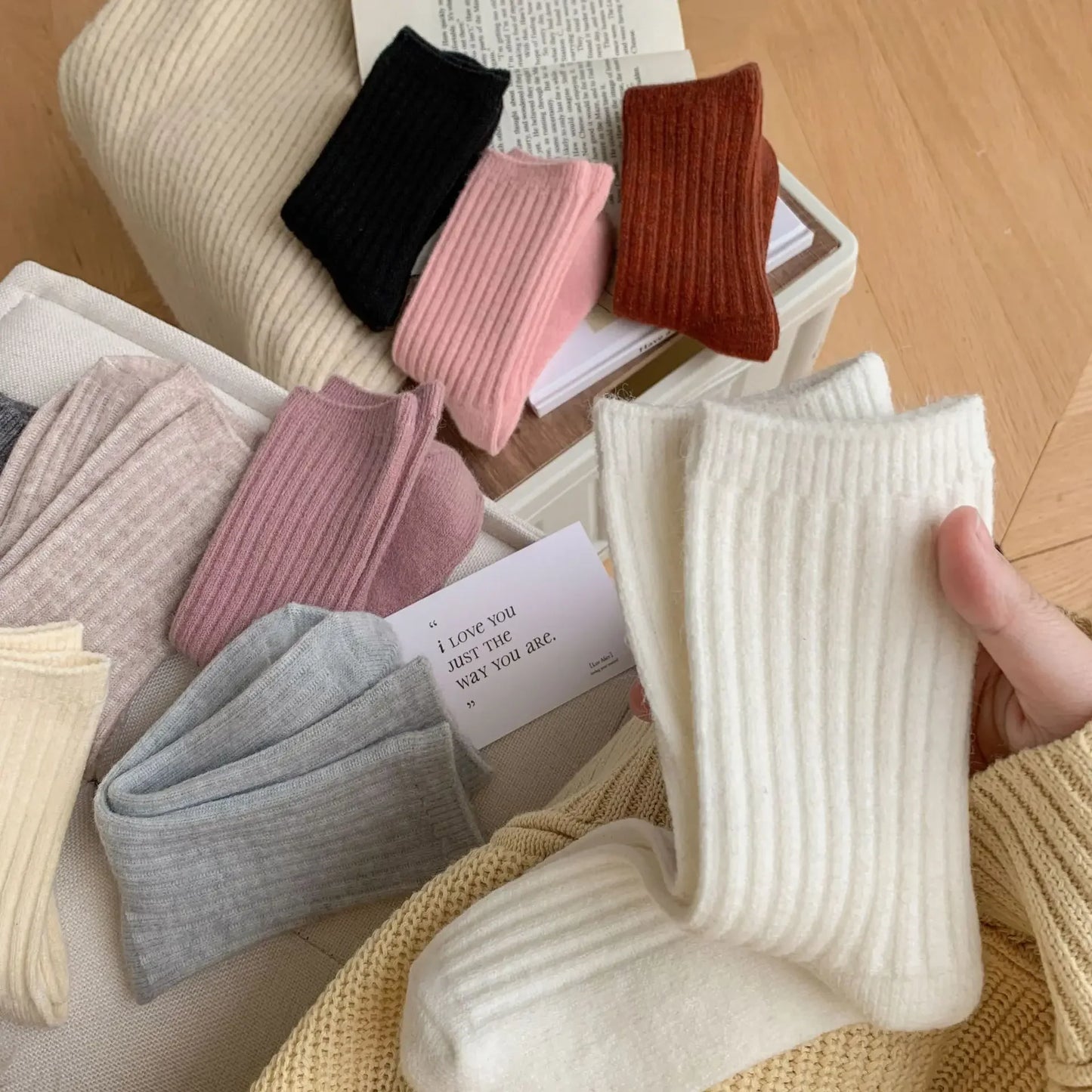 Cozy Thermal Crew Socks for Women | Luxurious Cashmere & Wool