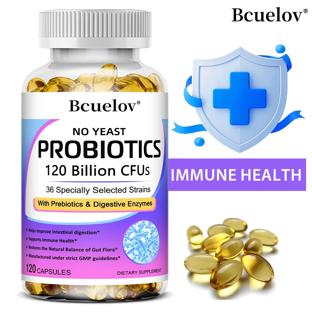 Probiotics 120 Billion CFU with Prebiotics & Digestive Enzymes
