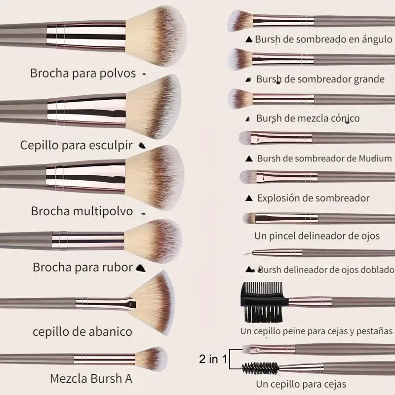 Professional Makeup Brush Set | Fluffy Foundation & Blending Tools