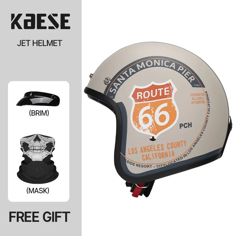 DOT Approved Vintage Motorcycle Helmet | Open Face Riding Gear