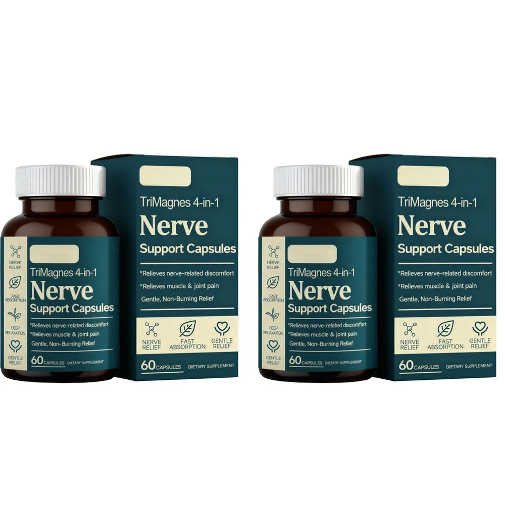 4-in-1 Nerve Support Capsules with Magnesium & Turmeric Extract