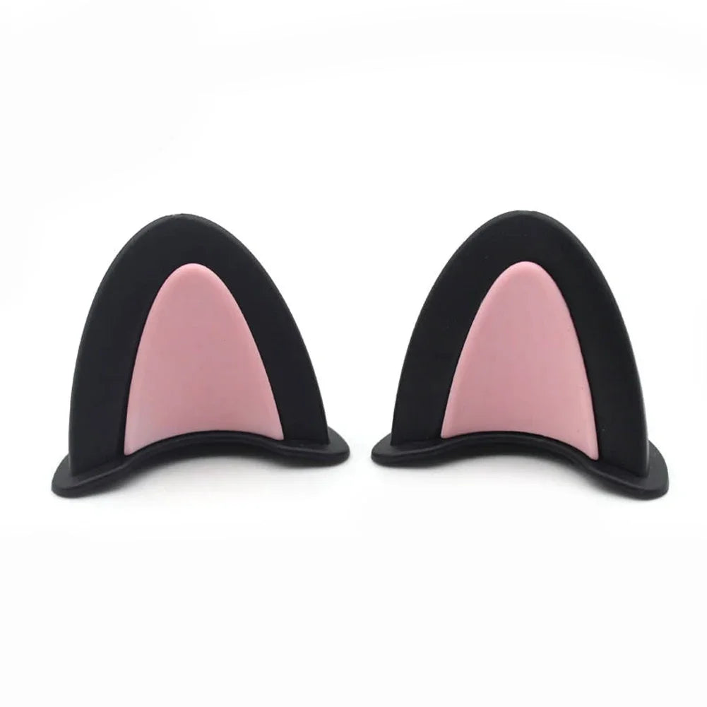 Cute Cat Ears Motorcycle Helmet Decorations | Fun Helmet Accessories