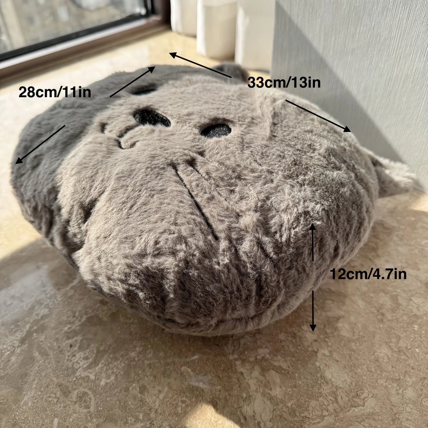 Adorable Animal Throw Pillow — Soft Round Plush Cushion with Plump Cotton Filling for Sofa, Bed, and Cozy Home Décor