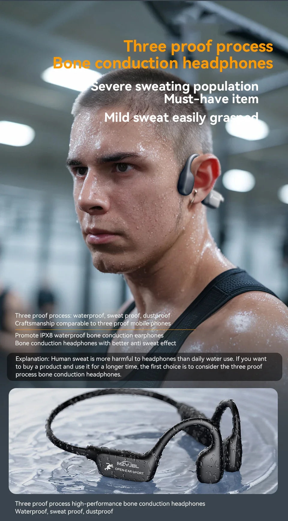 Wireless Bone Conduction Headphones | Bluetooth 5.4 Sport Headset