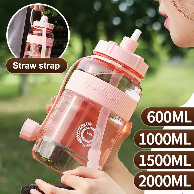 Large Capacity Summer Water Bottle with Straw | BPA Free Fitness